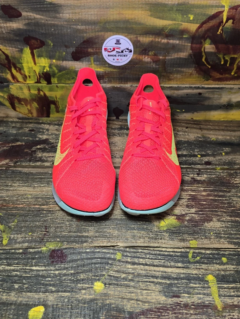 Nike‎ Air Zoom Victory 2 Spikes Bright Crimson Lime Men Sz 5.5, 6.5 FD8411-600